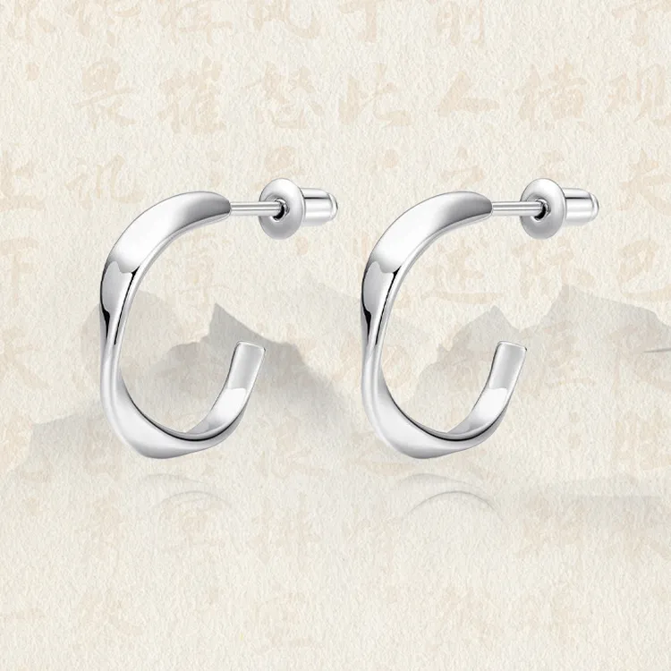 Chongqing Gold Store S925 Silver Earrings Women's-1