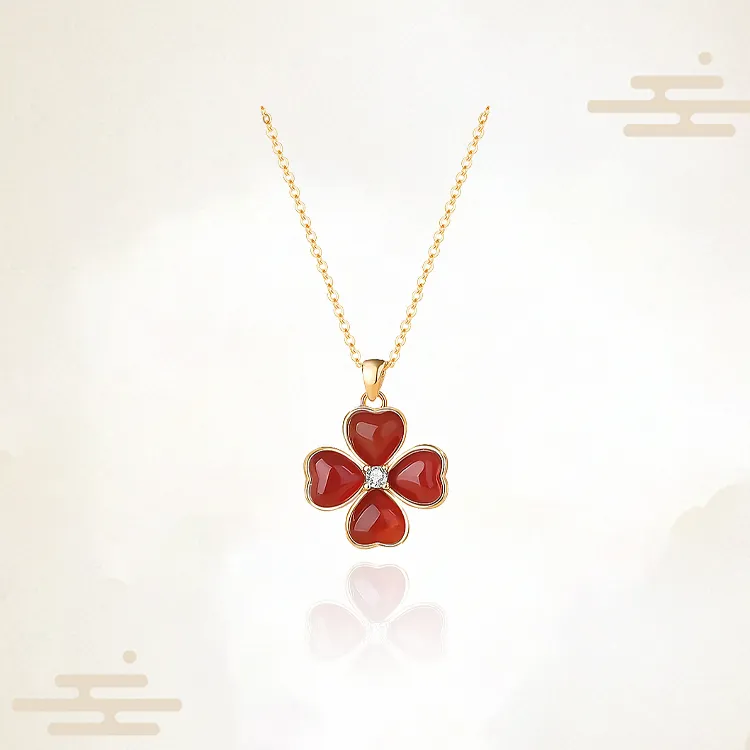 Chongqing Gold Store Chalcedony Necklaces Women's-4