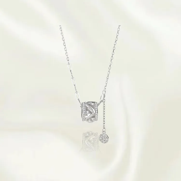 Chongqing Gold Store S925 Silver Necklaces Women's-5