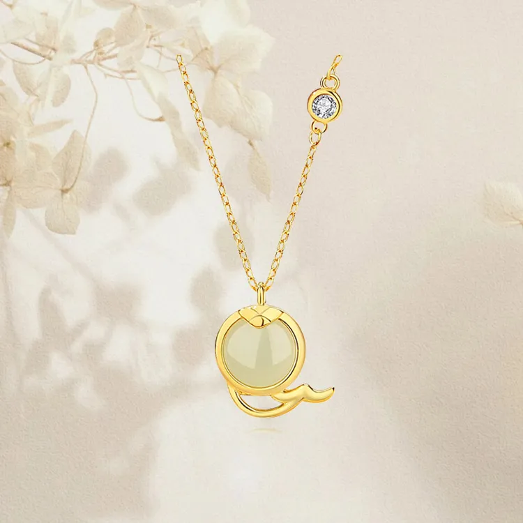 Chongqing Gold Store Chalcedony Necklaces Women's-2