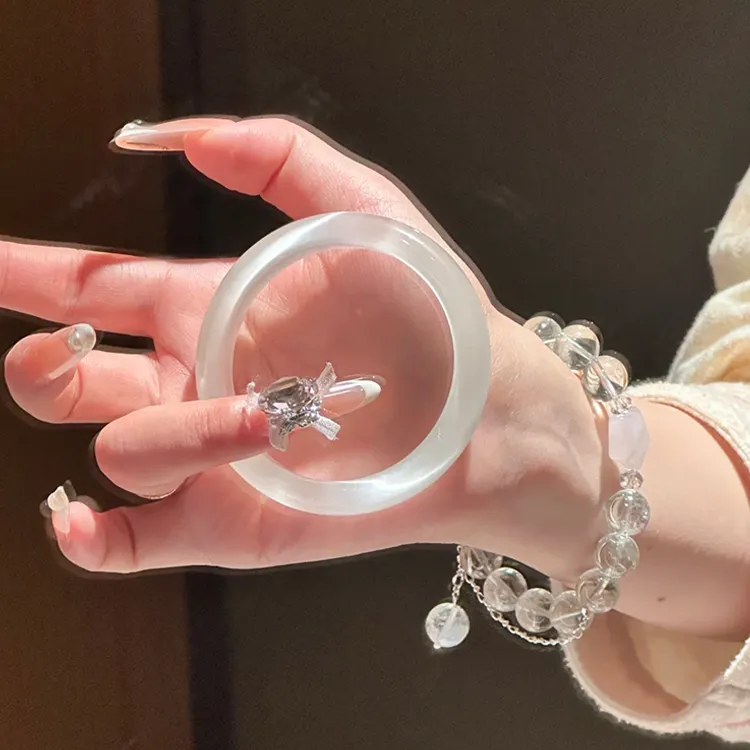Chongqing Gold Store Glass Cat Eye Bangles Women's-3