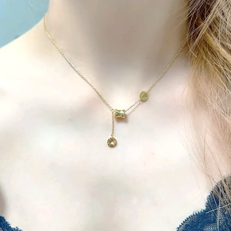 Chongqing Gold Store S925 Silver Necklaces Women's-5