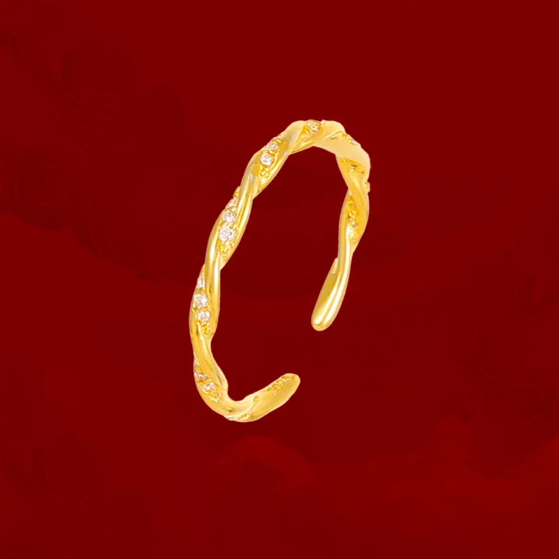 Chongqing Gold Store S925 Silver Rings Women's-4