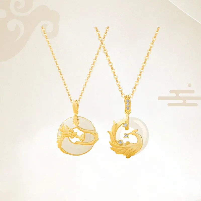 Chongqing Gold Store Chalcedony Necklaces Unisex-2