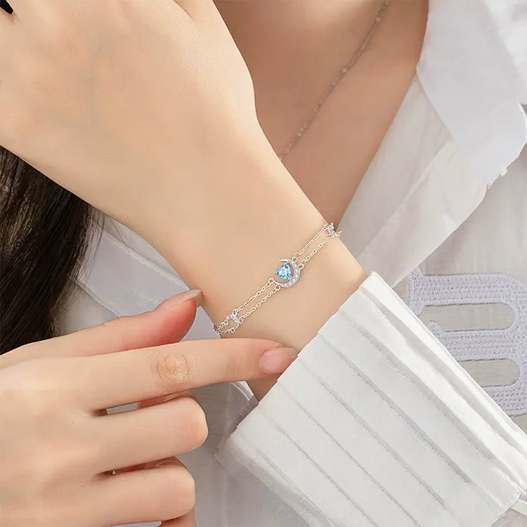Chongqing Gold Store S925 Silver Bracelets Women's-3