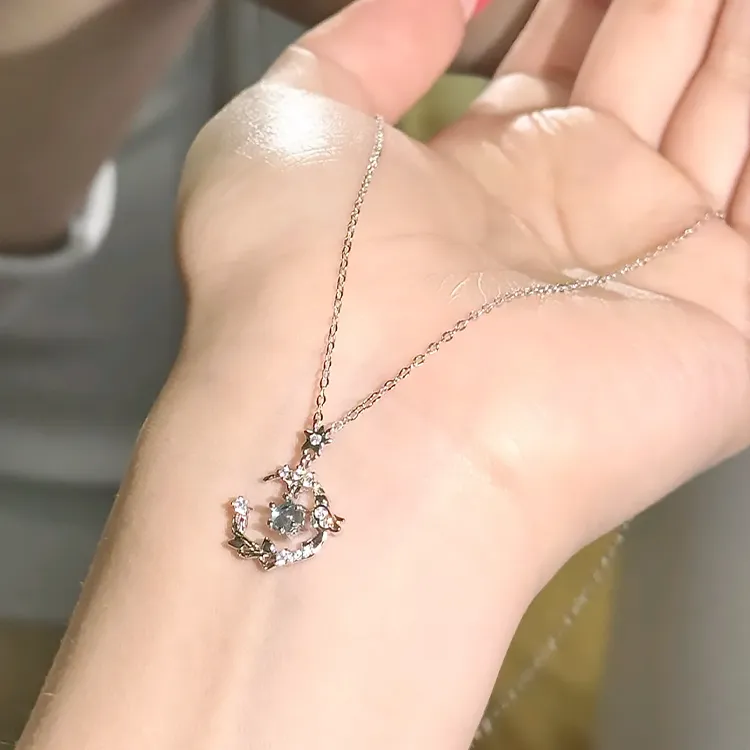 Chongqing Gold Store S925 Silver Necklaces Women's-3