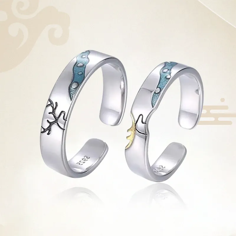 Chongqing Gold Store S925 Silver Rings Unisex-1