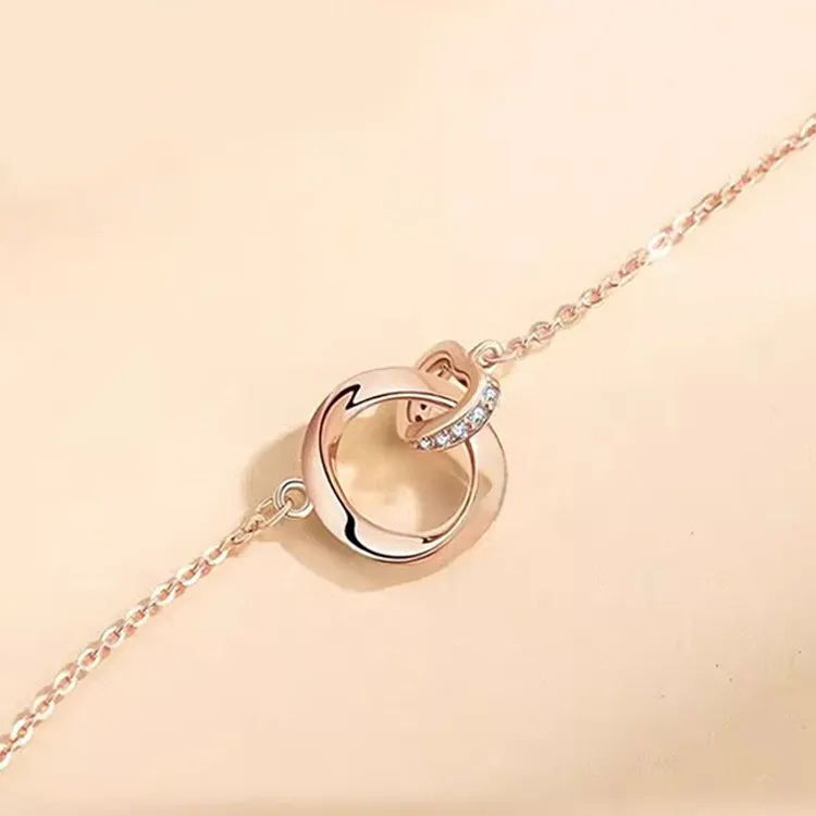 Chongqing Gold Store S925 Silver/Cubic Zirconia Necklaces Women's-3