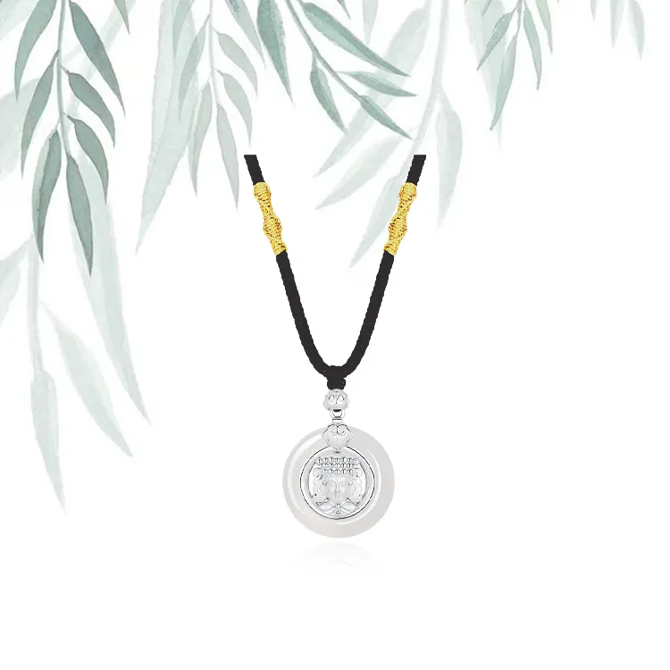 Chongqing Gold Store Chalcedony Necklaces Unisex-4
