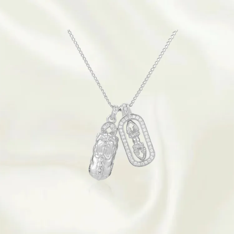 Chongqing Gold Store S925 Silver Necklaces Unisex-2
