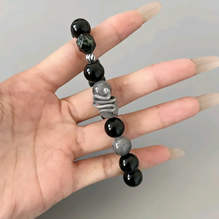Chongqing Gold Store Obsidian Bracelets Men's-4