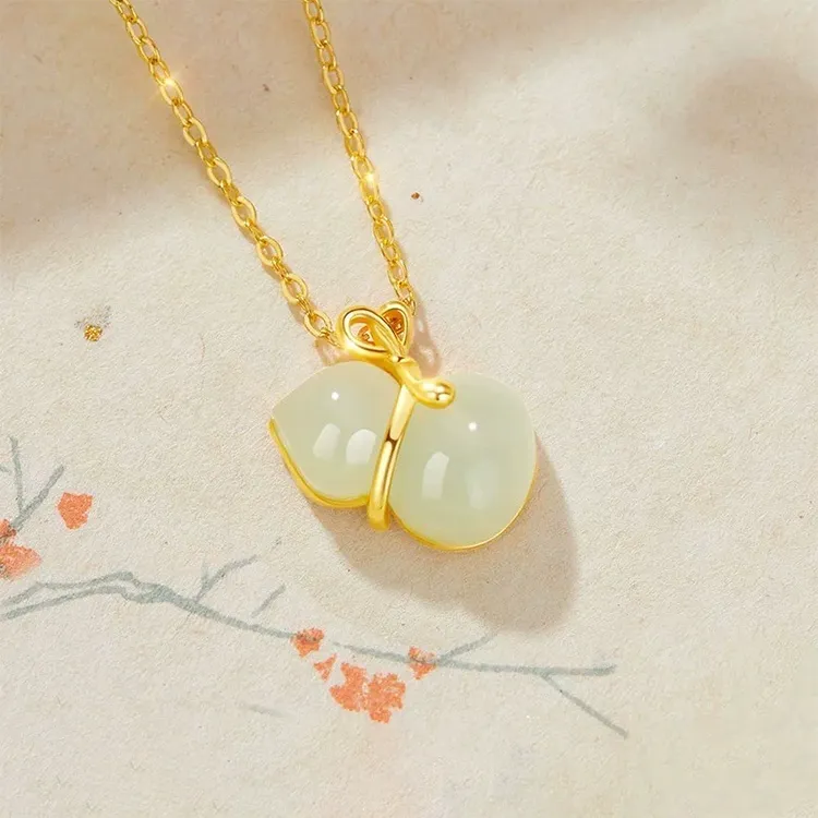 Chongqing Gold Store Chalcedony Necklaces Women's-4
