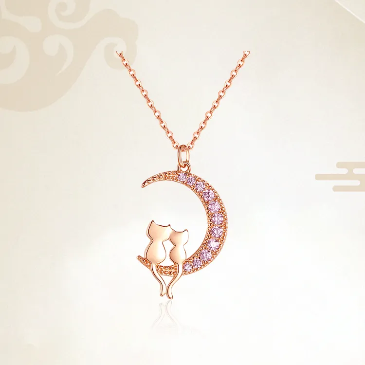 Chongqing Gold Store S925 Silver Necklaces Women's-4