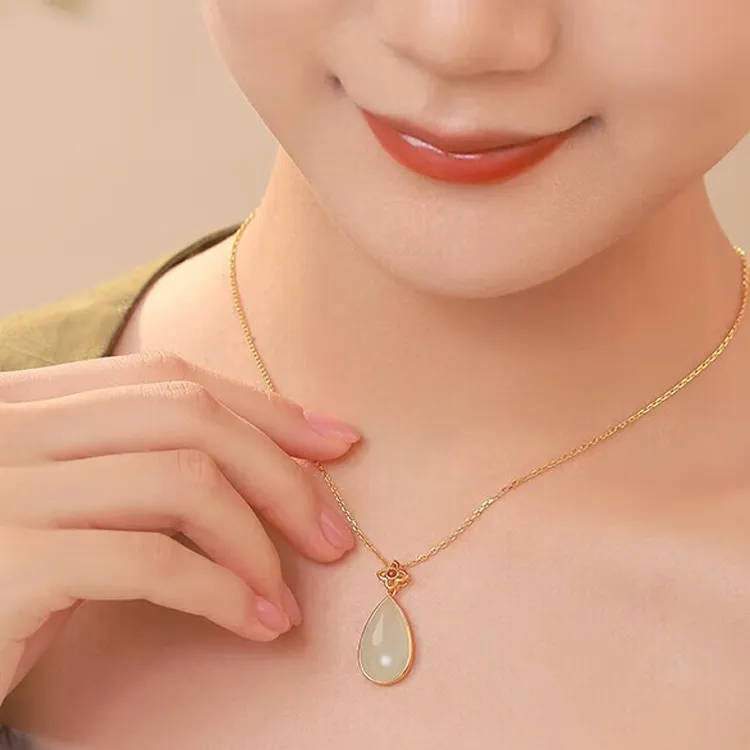 Chongqing Gold Store Chalcedony Necklaces Women's-1