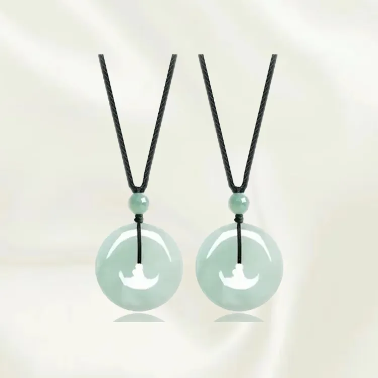 Chongqing Gold Store Chalcedony Jade Necklaces Unisex-2