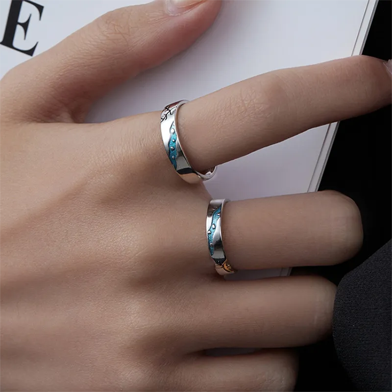 Chongqing Gold Store S925 Silver Rings Unisex-3