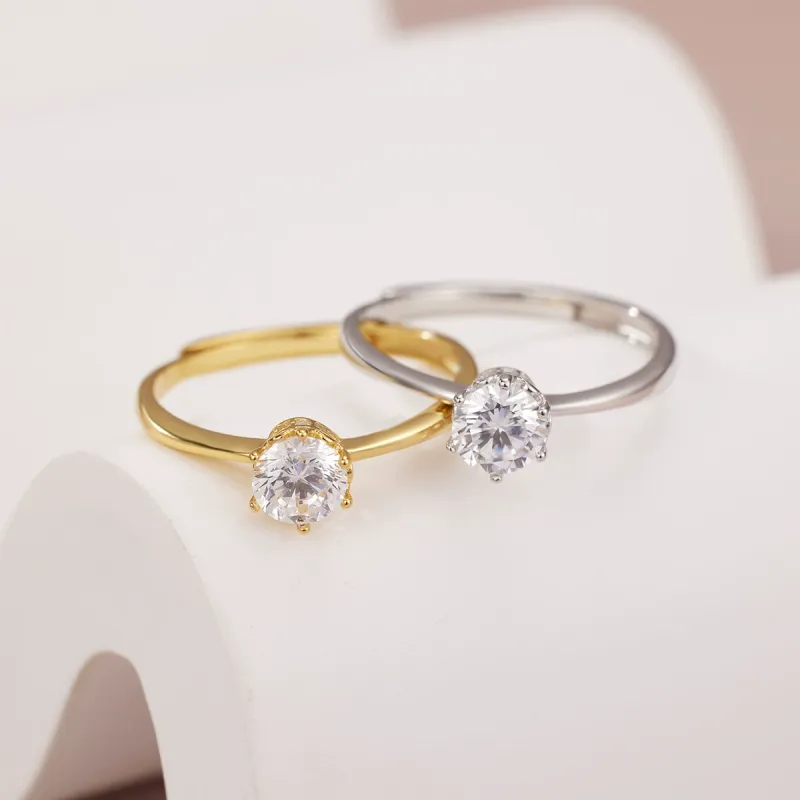 Chongqing Gold Store S925 Silver Rings Women's-2