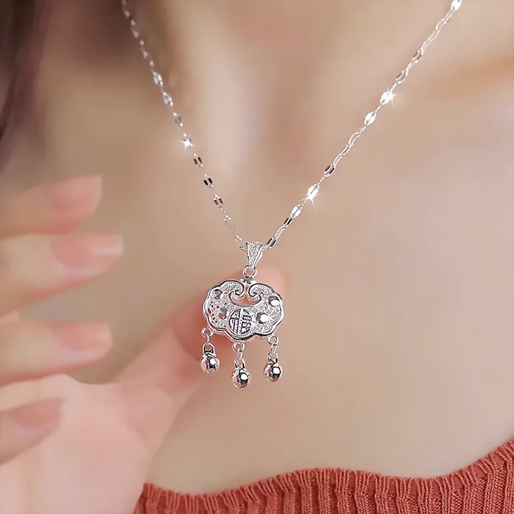 Chongqing Gold Store S999 Fine Silver Necklaces Women's-1