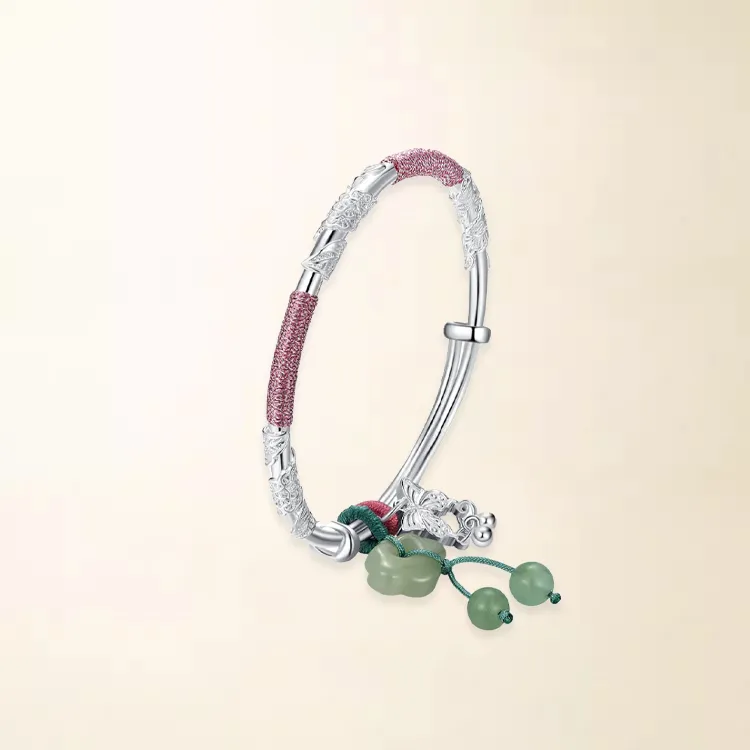 Chongqing Gold Store 999 Fine Silver Sterling Silver Bracelets Women's-2