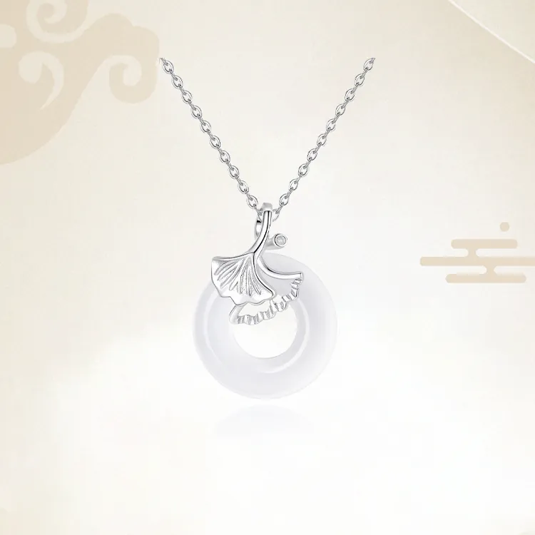 Chongqing Gold Store Chalcedony Necklaces Unisex-1