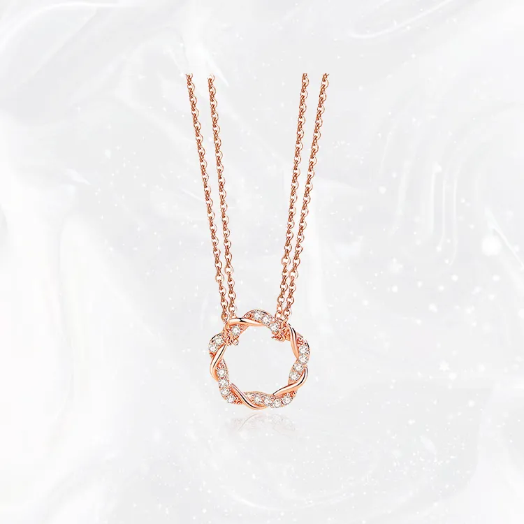 Chongqing Gold Store S925 Silver Necklaces Women's-3