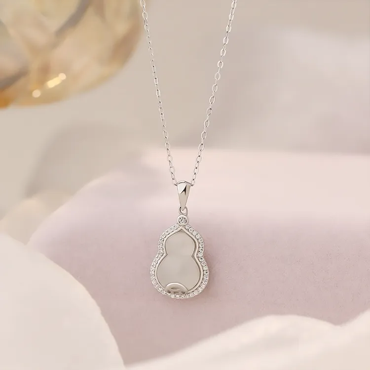 Chongqing Gold Store Chalcedony Necklaces Women's-3