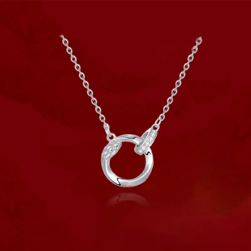 Chongqing Gold Store S925 Silver Necklaces Women's-3