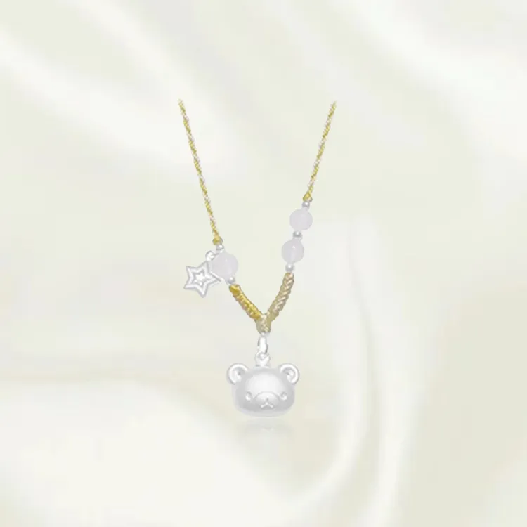 Chongqing Gold Store Sterling Silver Necklaces Women's-3