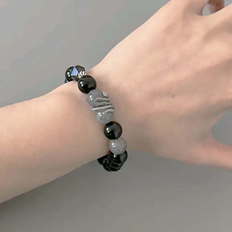 Chongqing Gold Store Obsidian Bracelets Men's-2