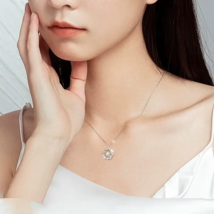 Chongqing Gold Store S925 Silver Necklaces Women's-3