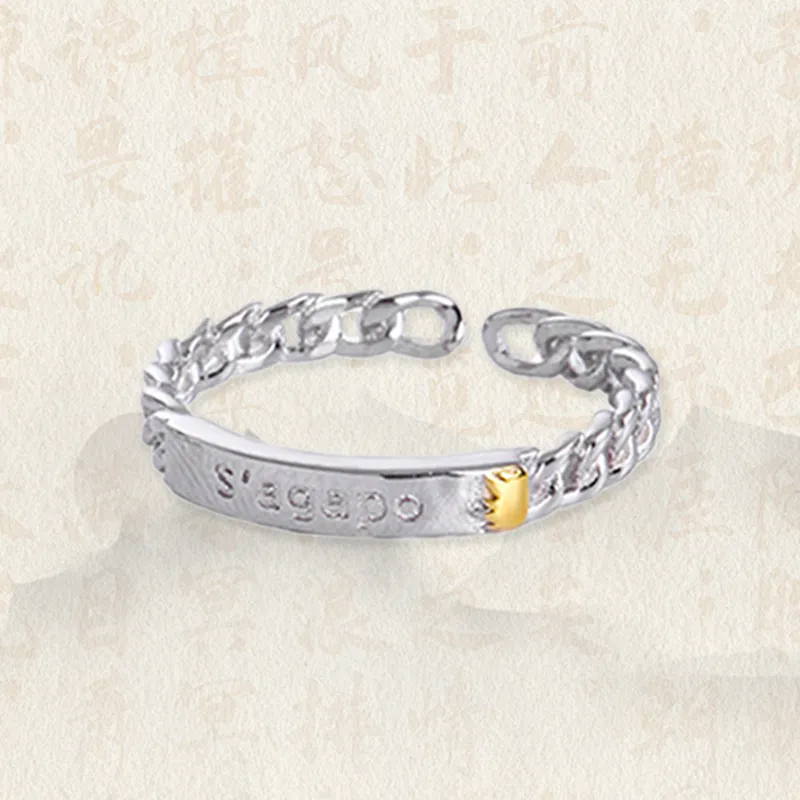 Chongqing Gold Store S925 Silver Rings Unisex-3