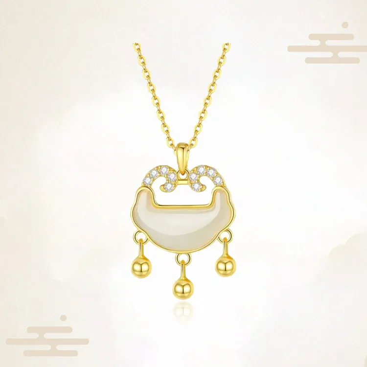 Chongqing Gold Store S925 Silver Necklaces Women's-3