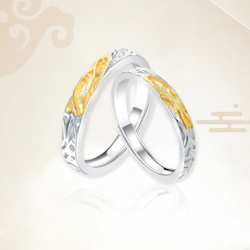 Chongqing Gold Store S925 Silver Rings Unisex-4