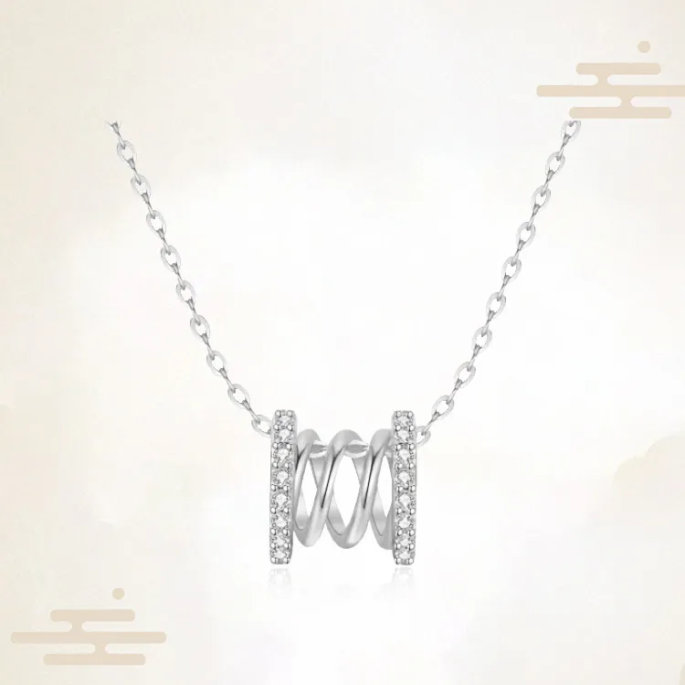 Chongqing Gold Store S925 Silver Necklaces Women's-2