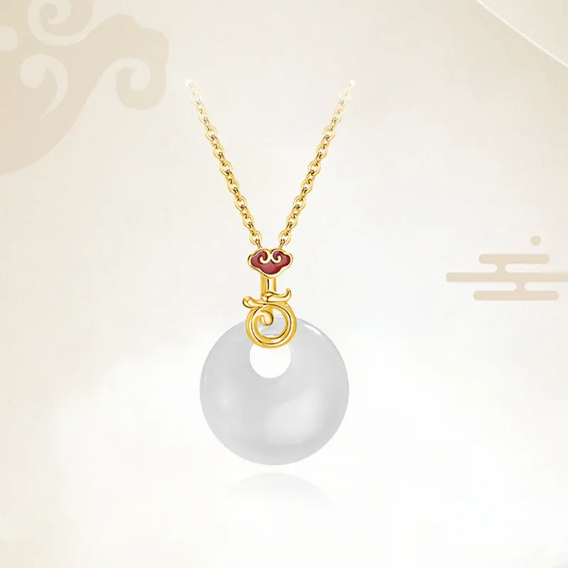 Chongqing Gold Store Chalcedony Necklaces Women's-4