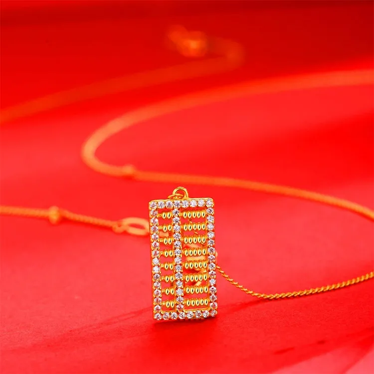 Chongqing Gold Store S925 Silver Necklaces Women's-4