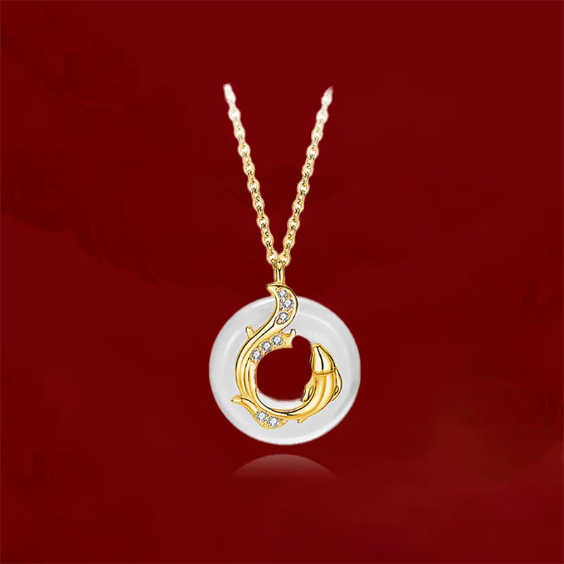 Chongqing Gold Store Chalcedony Necklaces Women's-1