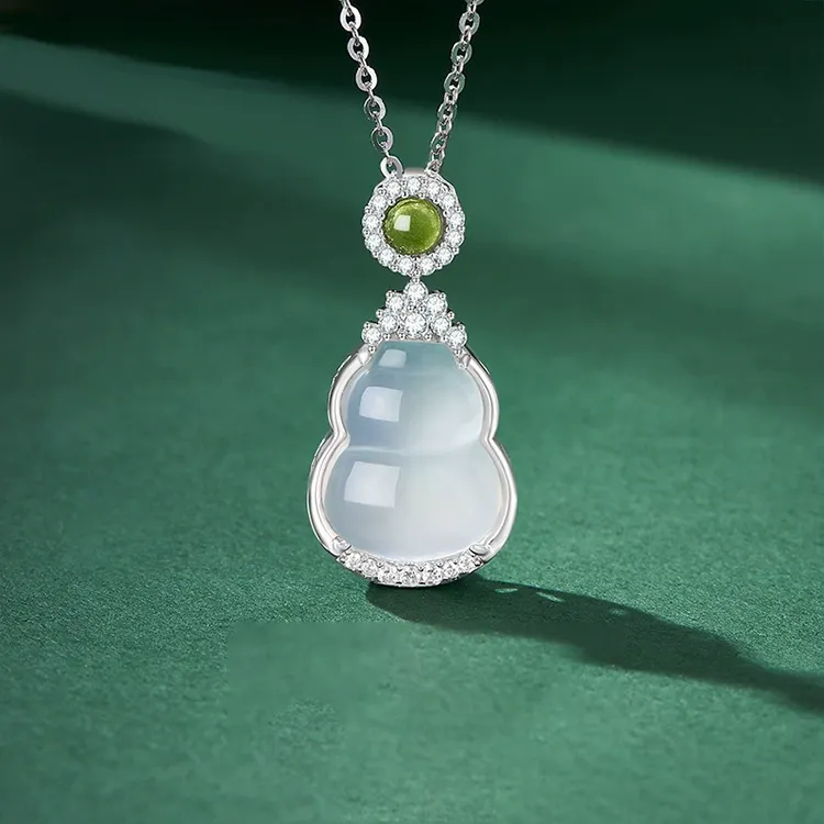 Chongqing Gold Store Chalcedony Necklaces Women's-2