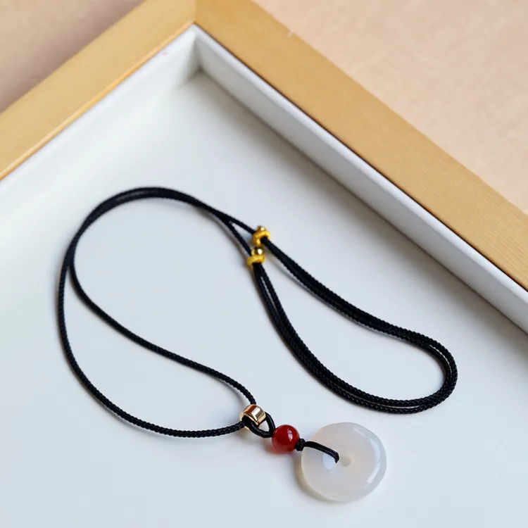 Chongqing Gold Store Chalcedony Jade Pendants Unisex-3