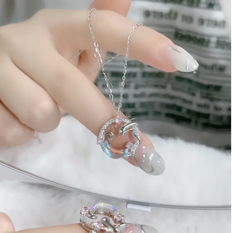Chongqing Gold Store S925 Silver Necklaces Women's-5
