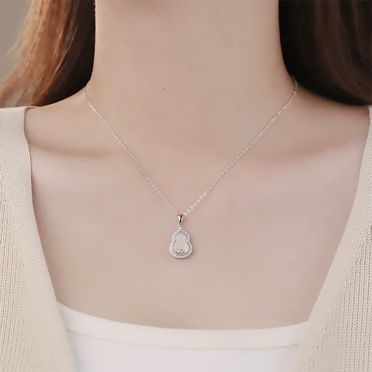 Chongqing Gold Store Chalcedony Necklaces Women's-2