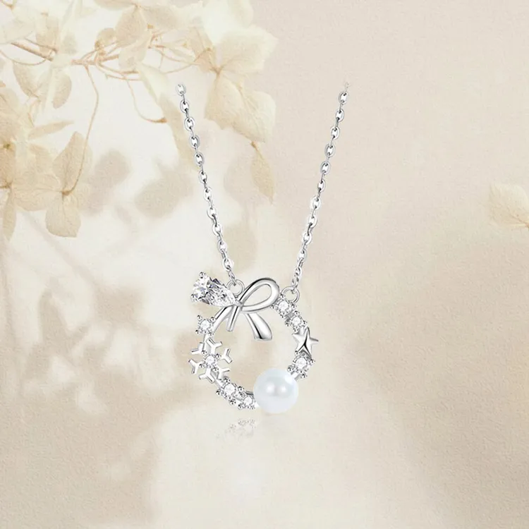 Chongqing Gold Store S925 Silver/Cubic Zirconia/Mother Of Pearl Necklaces Women's-3