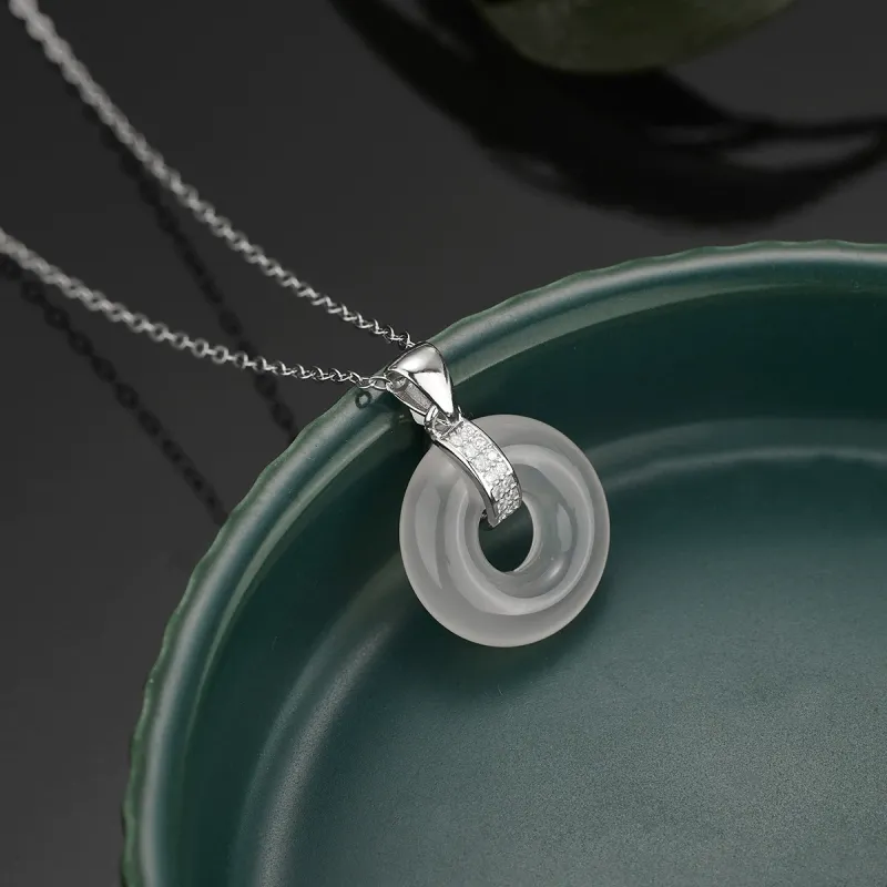 Chongqing Gold Store Chalcedony Necklaces Women's-3