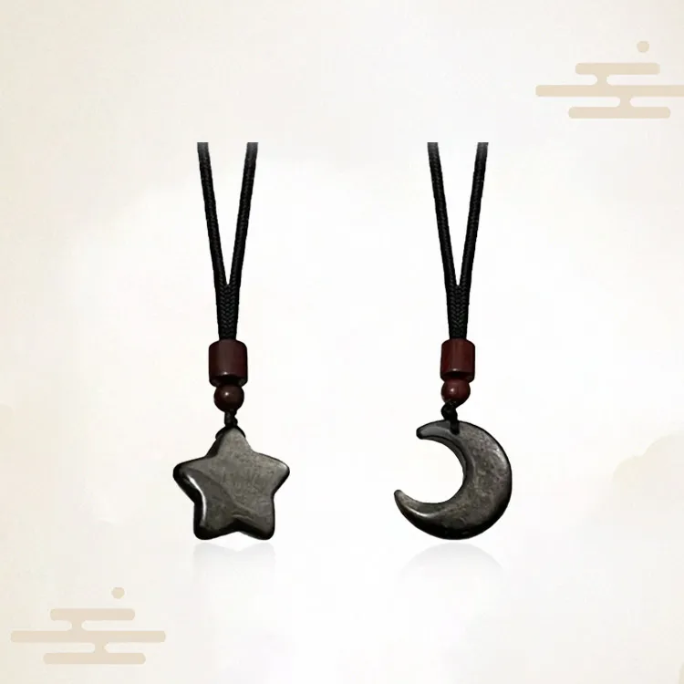 Chongqing Gold Store Obsidian Necklaces Unisex-2