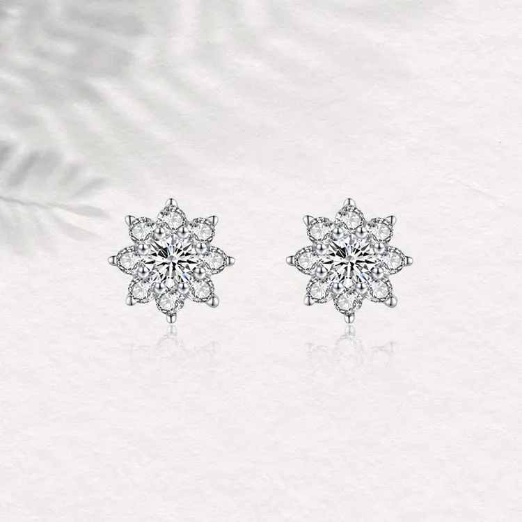 Chongqing Gold Store S925 Silver Stud Earrings Women's-2