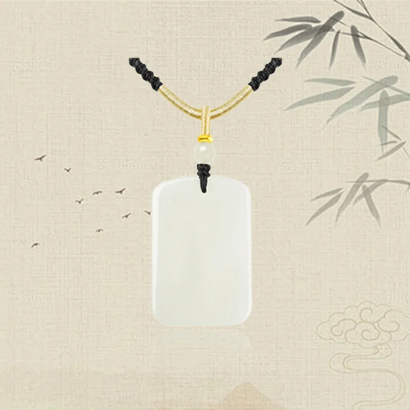 Chongqing Gold Store Chalcedony Jade Necklaces Unisex-2