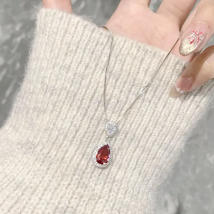 Chongqing Gold Store S925 Silver Necklaces Women's-3