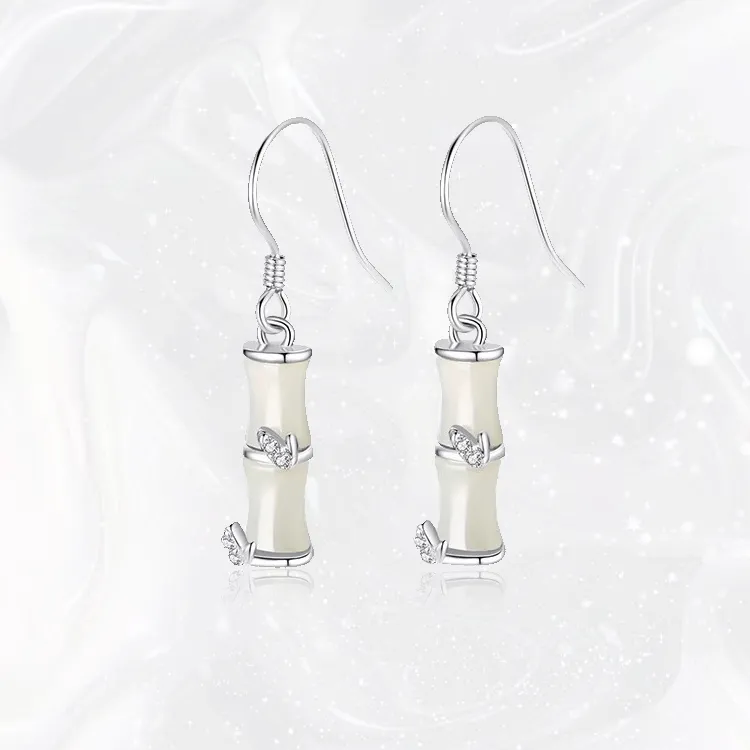 Chongqing Gold Store Chalcedony Earrings Unisex-2