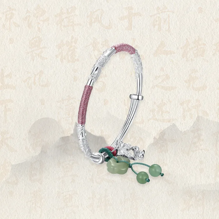 Chongqing Gold Store 999 Fine Silver Sterling Silver Bracelets Women's-3