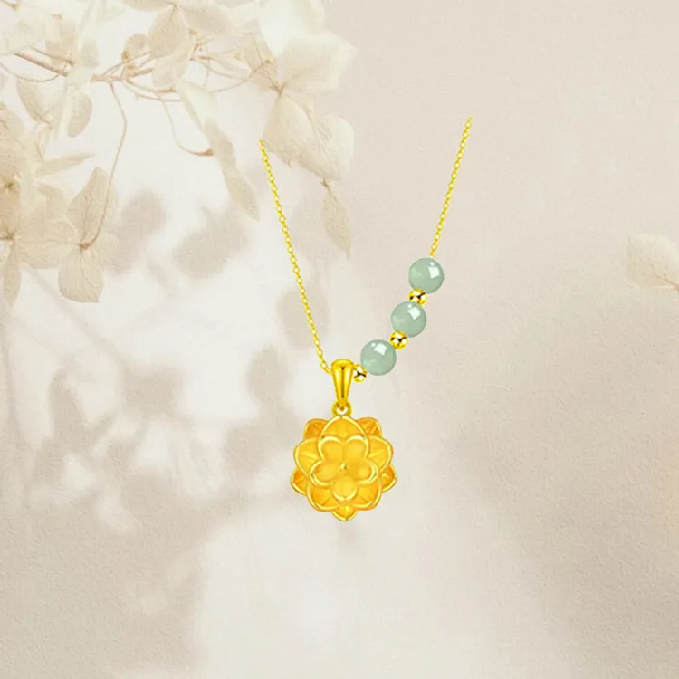 Chongqing Gold Store 999 Fine Silver Necklaces Women's-2